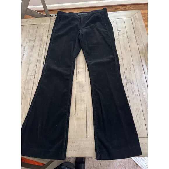 Juicy Couture Jeans Y2K Black Wide Leg Bell Bottom Flare Corduroy Jeans Pants 30 - Picture 1 of 4